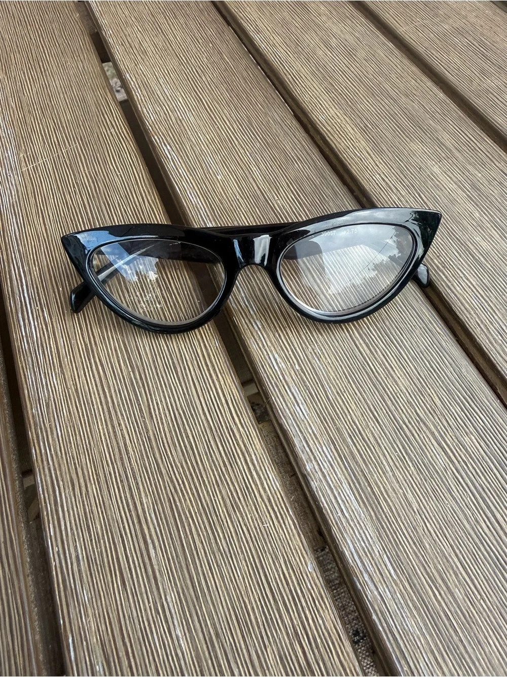 A.J. Morgan Black Cat Eye Reading Glasses +2.75 Readers 51-12-140